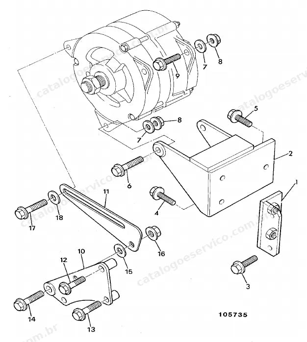 Catálogo de peças JCB 537-130 — vista explodida 4 de 4