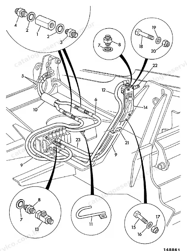Catálogo de peças JCB 540-120 — vista explodida 2 de 4