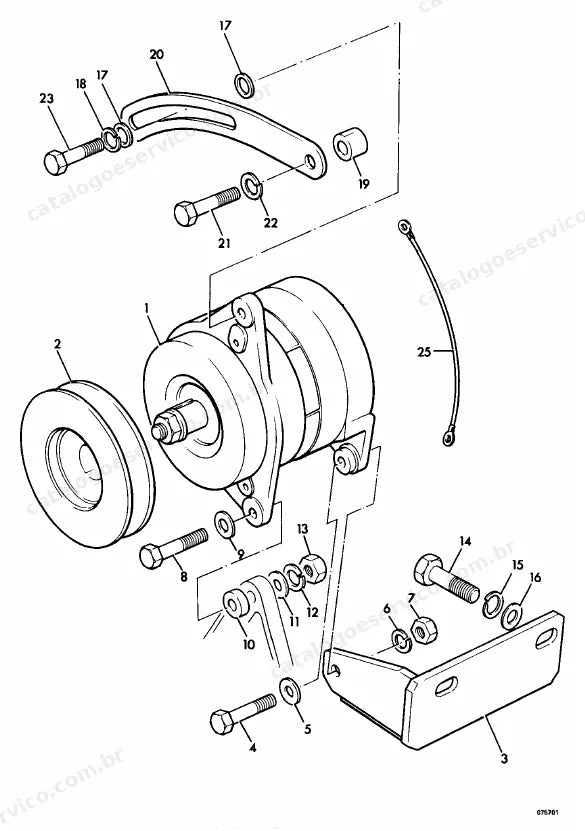 Catálogo de peças JCB 540B-4 — vista explodida 2 de 4