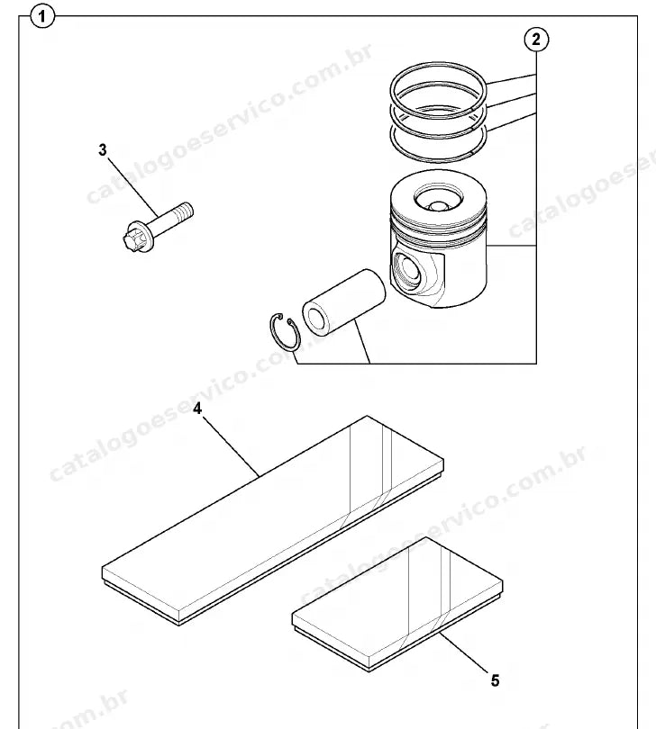 Catálogo de peças JCB Dieselmax 320/40124 — vista explodida 1 de 4