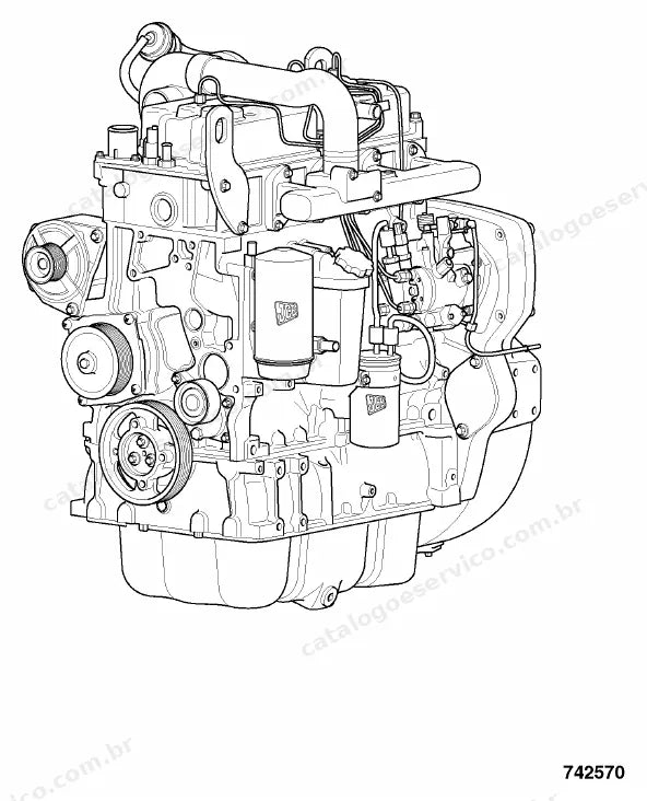 Catálogo de peças JCB Dieselmax 320/40124 — vista explodida 4 de 4