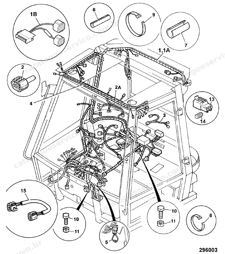 Catálogo de peças JCB Fastrac 2135 — vista explodida 2 de 4