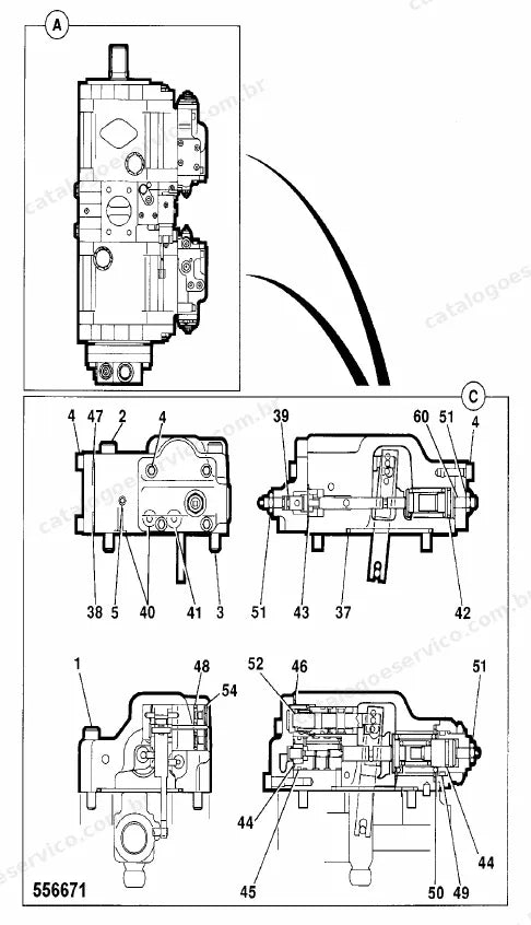 Catálogo de peças JCB JS190 T3 — vista explodida 2 de 4