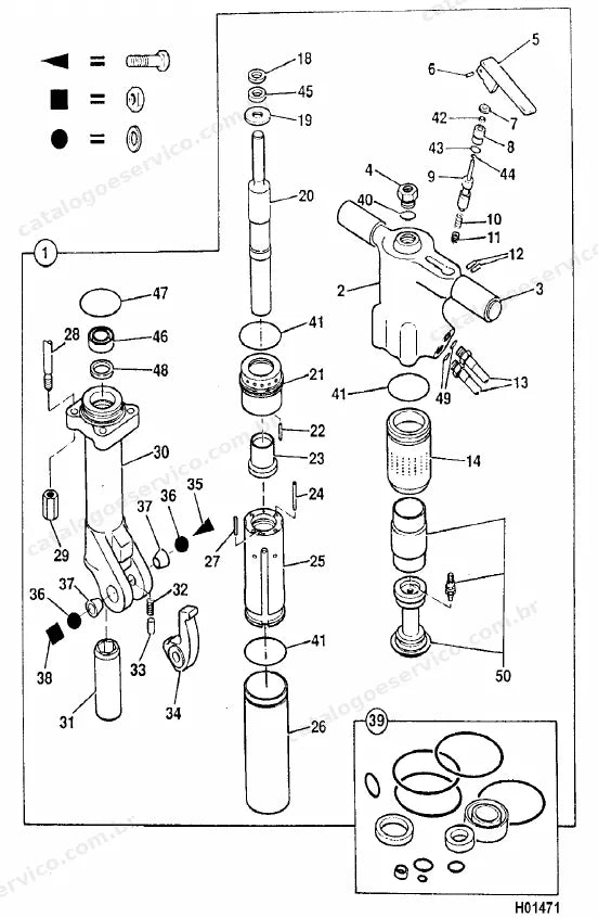 Catálogo de peças JCB Trojan II 30 L — vista explodida 3 de 4