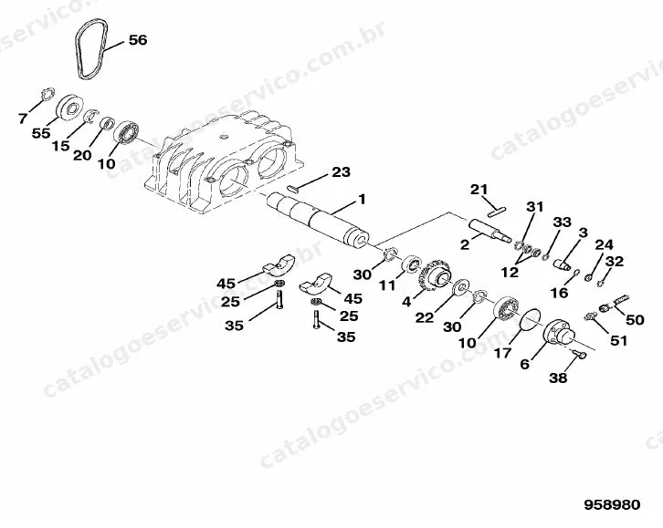 Catálogo de peças JCB VMP40 — vista explodida 2 de 4