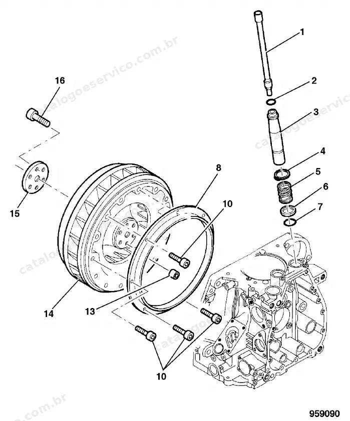 Catálogo de peças JCB VMP40 — vista explodida 4 de 4