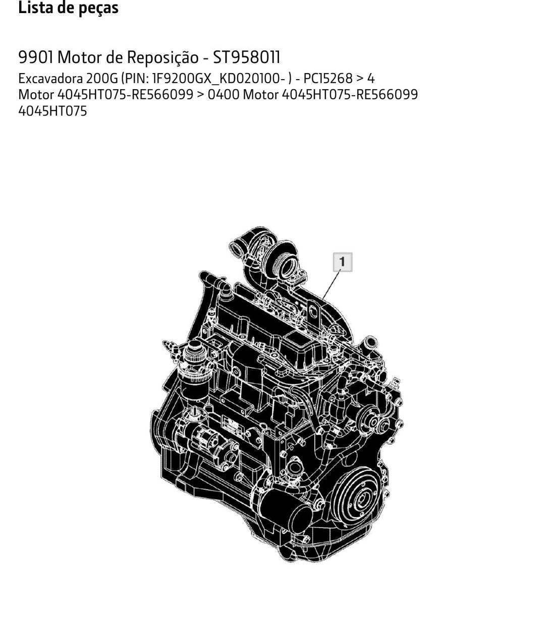 Catálogo de Peças John Deere - 200G - Escavadeira (Inglês) - página 2
