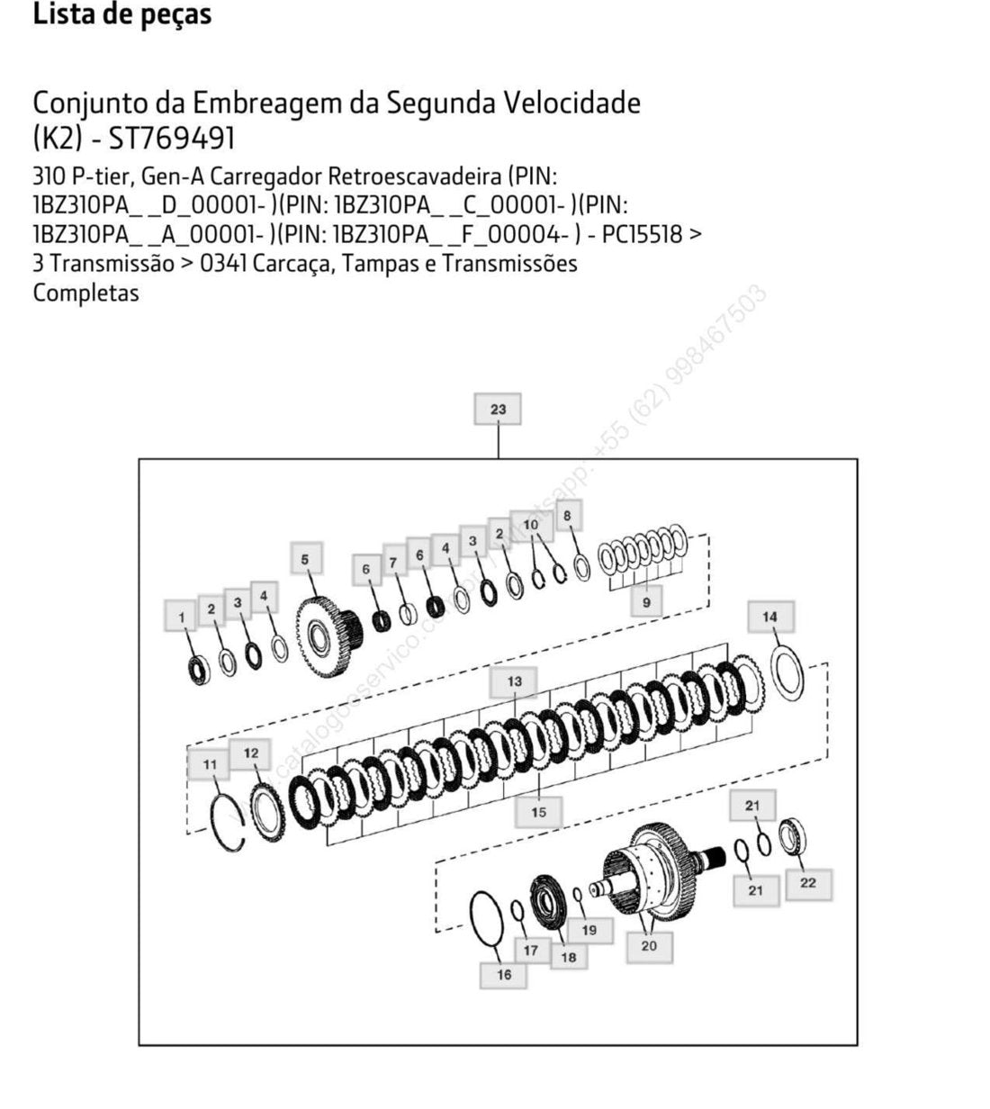 Catálogo de Peças John Deere - 310 P-Tier - Retroescavadeira - página 3