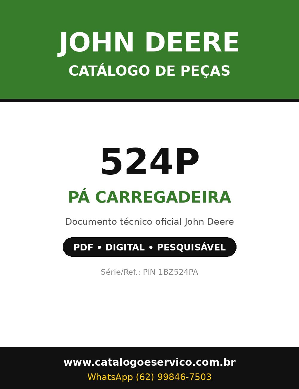 Catálogo de Peças John Deere - 524P - Pá Carregadeira