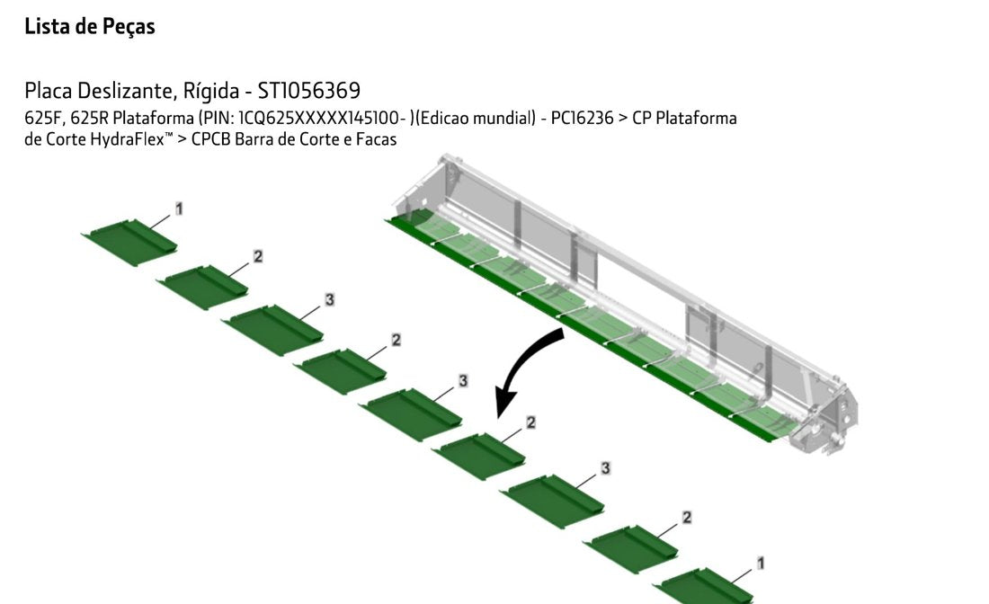 Catálogo de Peças John Deere - 625F / 625R - Plataforma de Corte - página 2