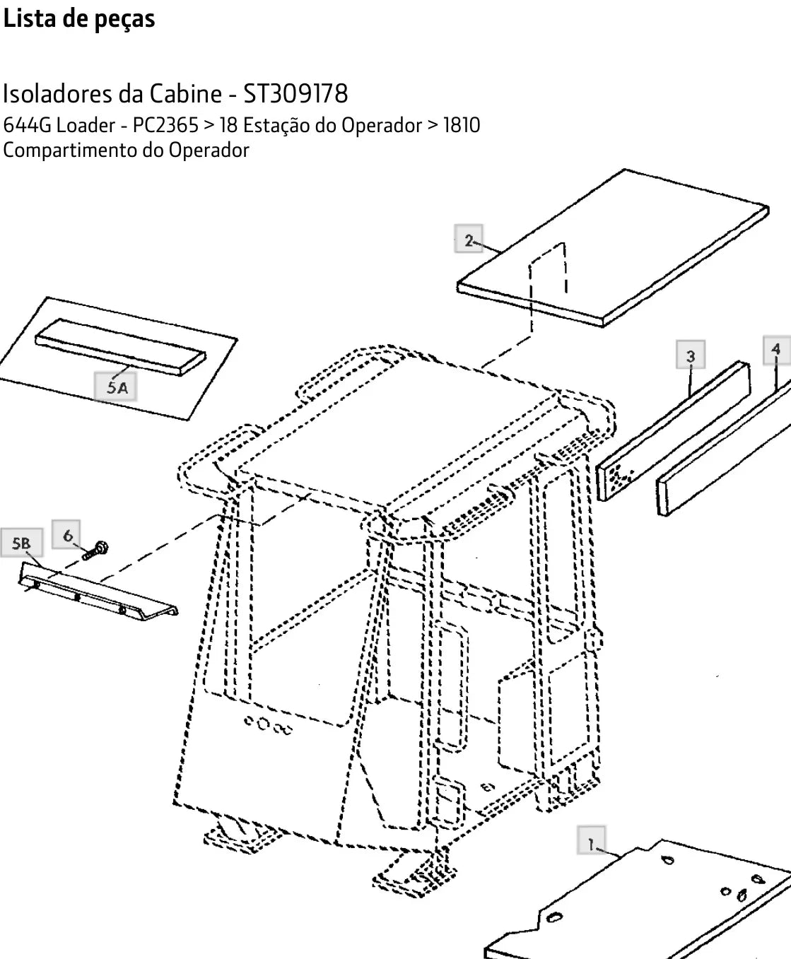 Catálogo de Peças John Deere 644G — vista explodida 2