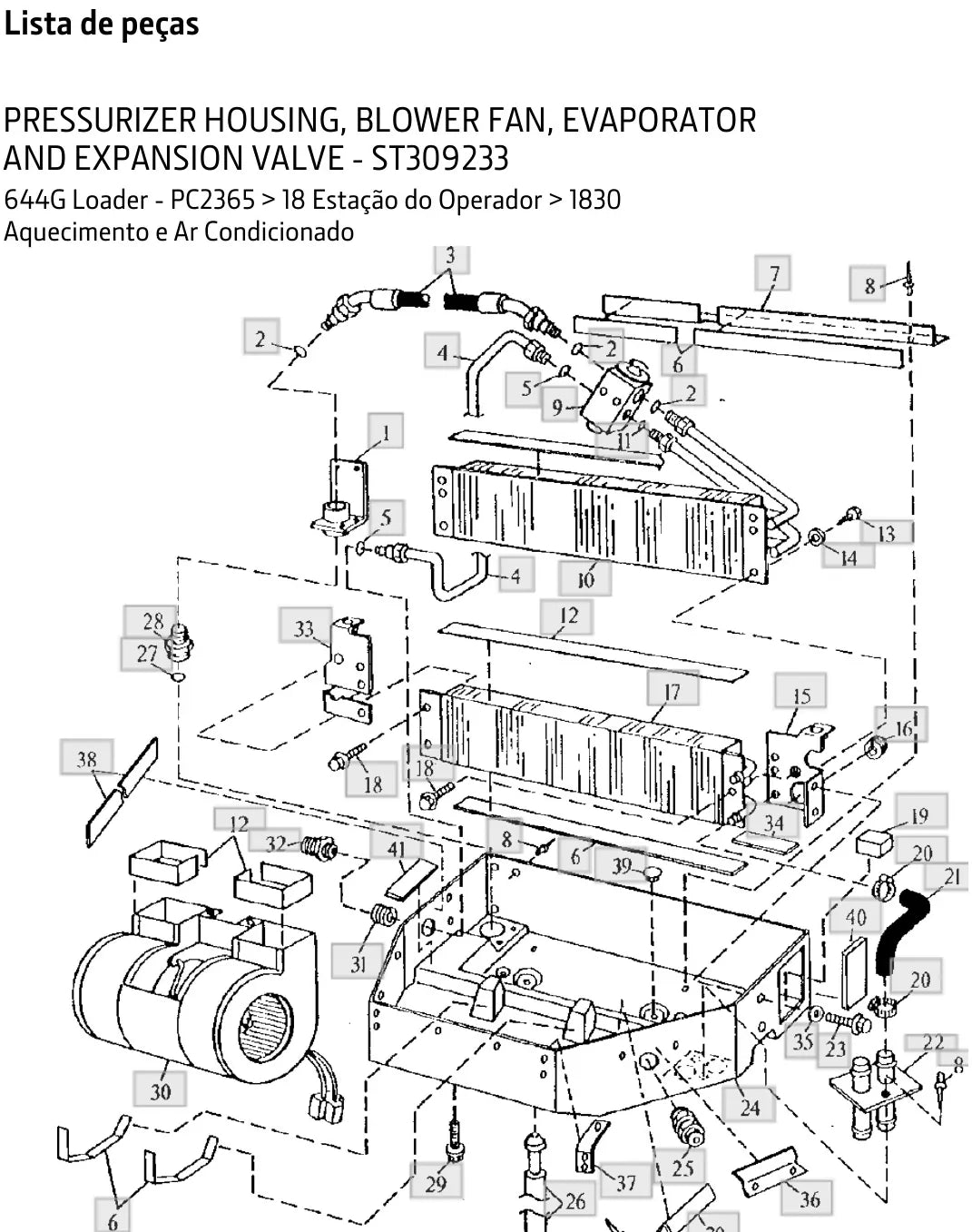 Catálogo de Peças John Deere 644G — vista explodida 4