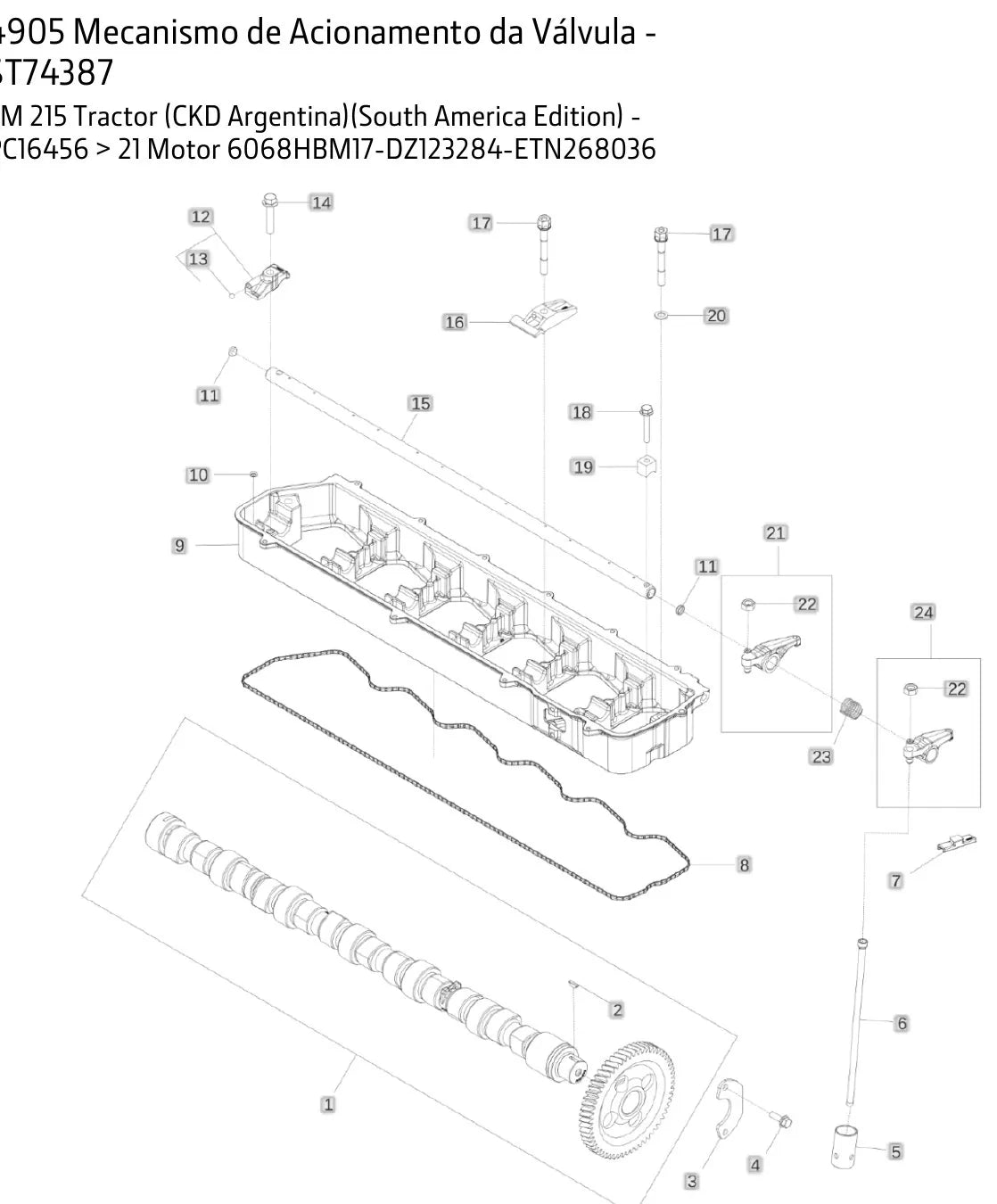 Catálogo de Peças John Deere 7M215 — página interna 1