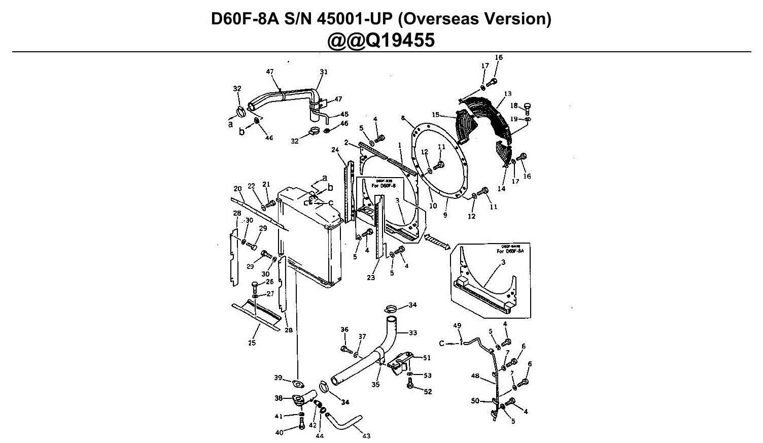 Catalogo de pecas Komatsu D60f-8a (Ingles) - vista explodida 4