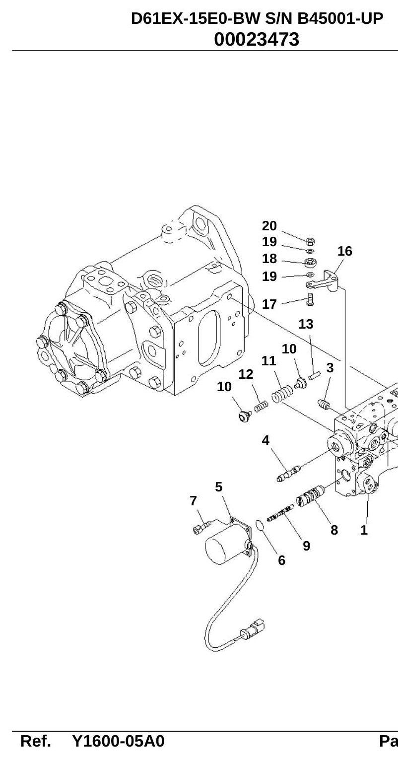 Catalogo De Pecas Komatsu - D61ex-15e0-bw - vista explodida 4
