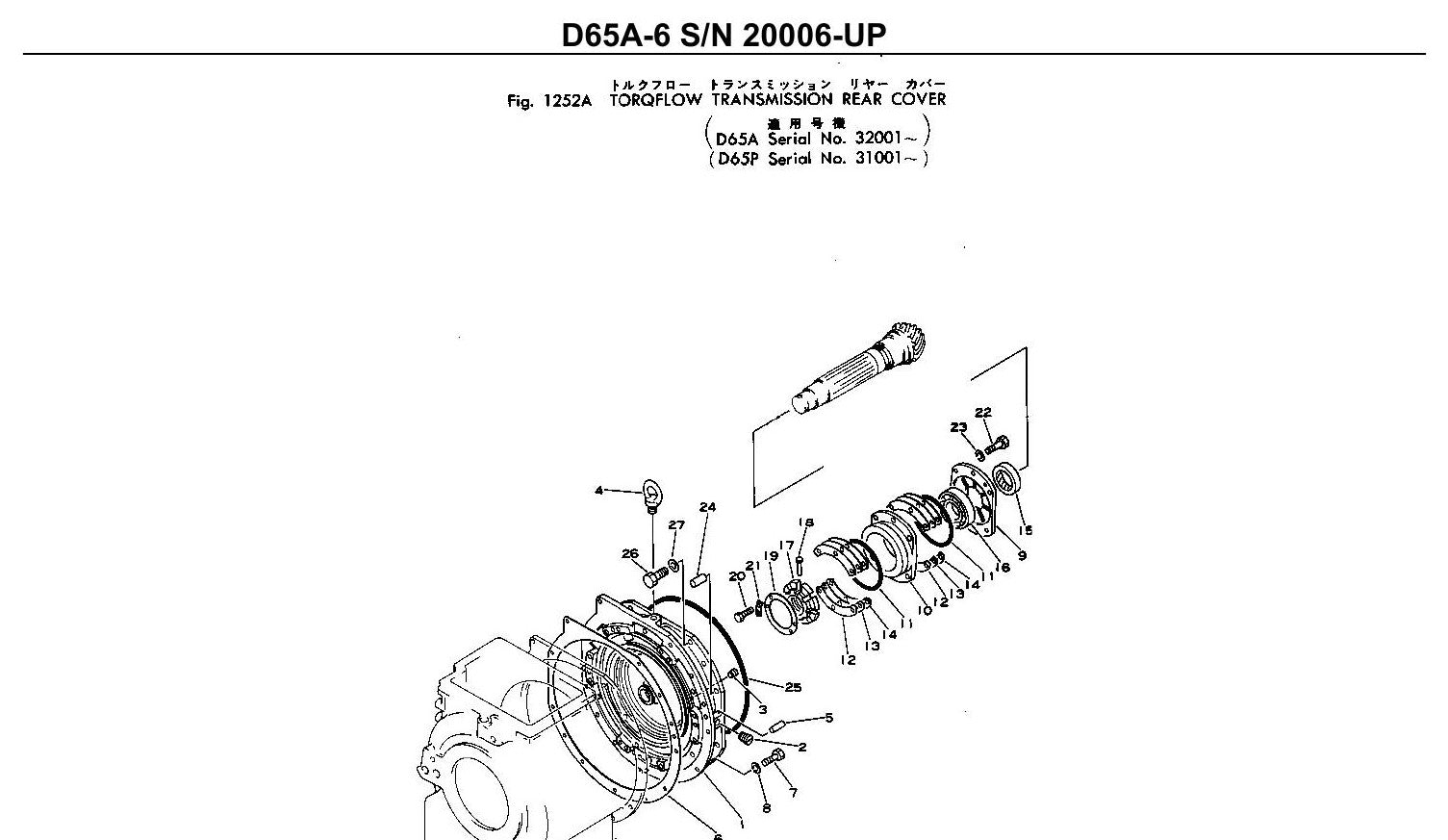 Catalogo De Pecas Komatsu - D65a-6 - vista explodida 2