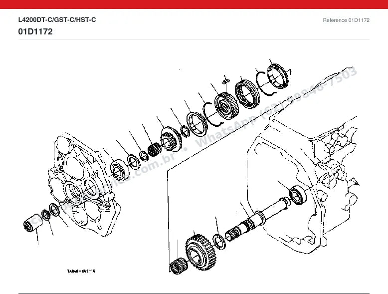 Catálogo de peças Kubota L4200DT-C / GST-C / HST-C: vista explodida