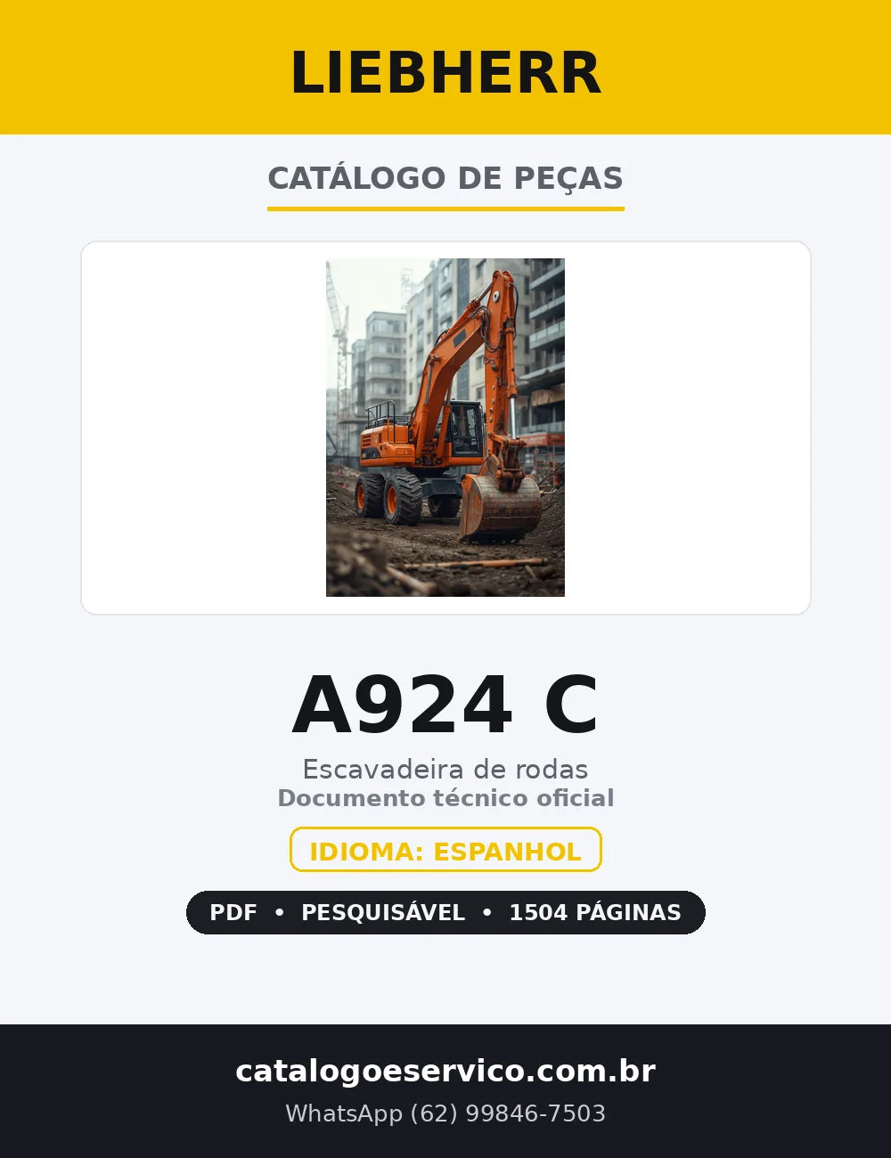 Capa — Catálogo de Peças Liebherr A924 C