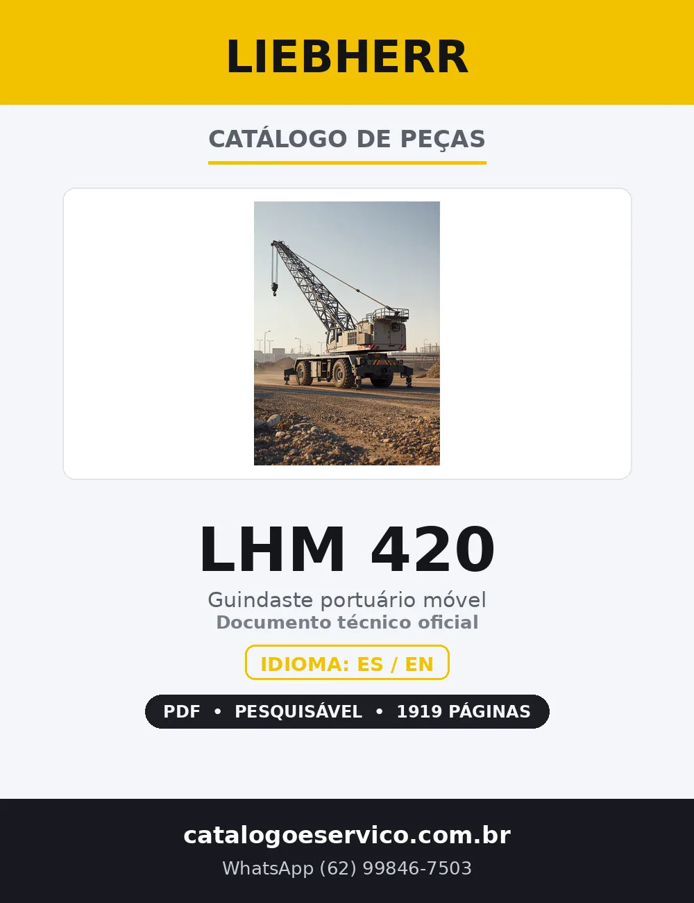 Capa — Catálogo de Peças Liebherr LHM 420