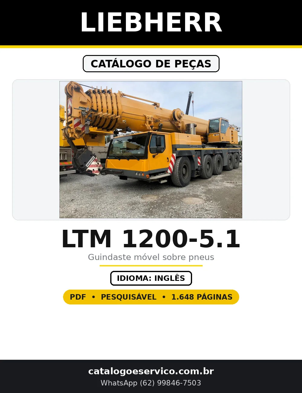 Capa do Catálogo de Peças Liebherr LTM 1200-5.1 em PDF com 1.648 páginas