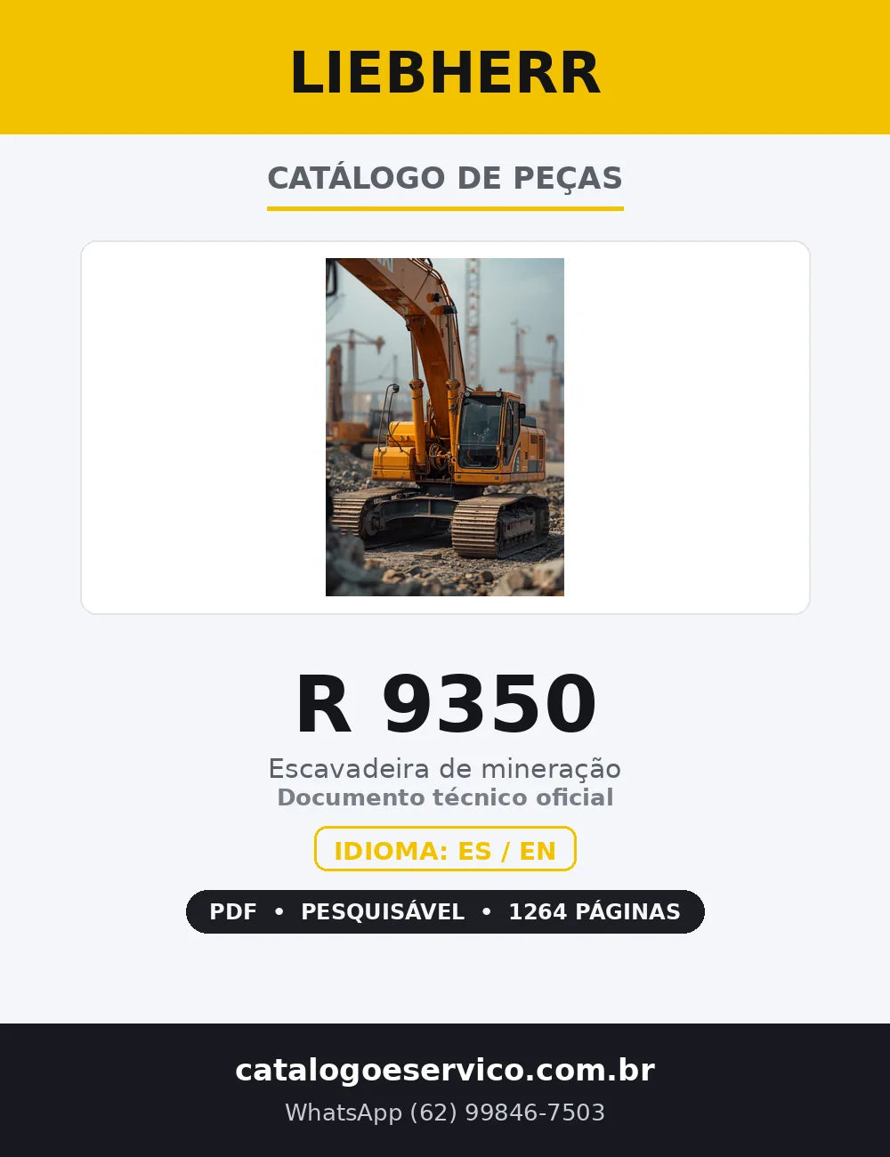 Capa — Catálogo de Peças Liebherr R 9350