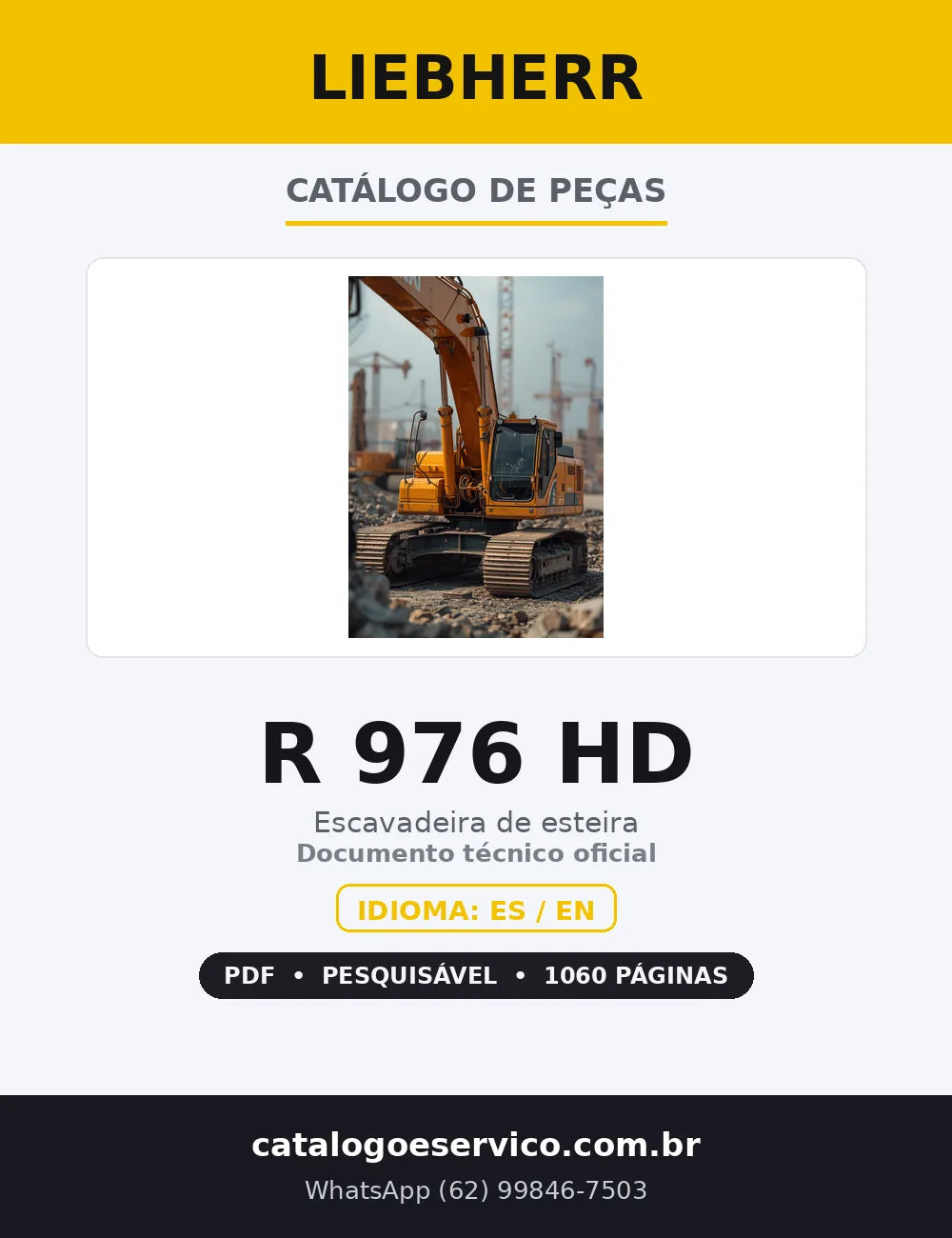 Capa — Catálogo de Peças Liebherr R 976 HD