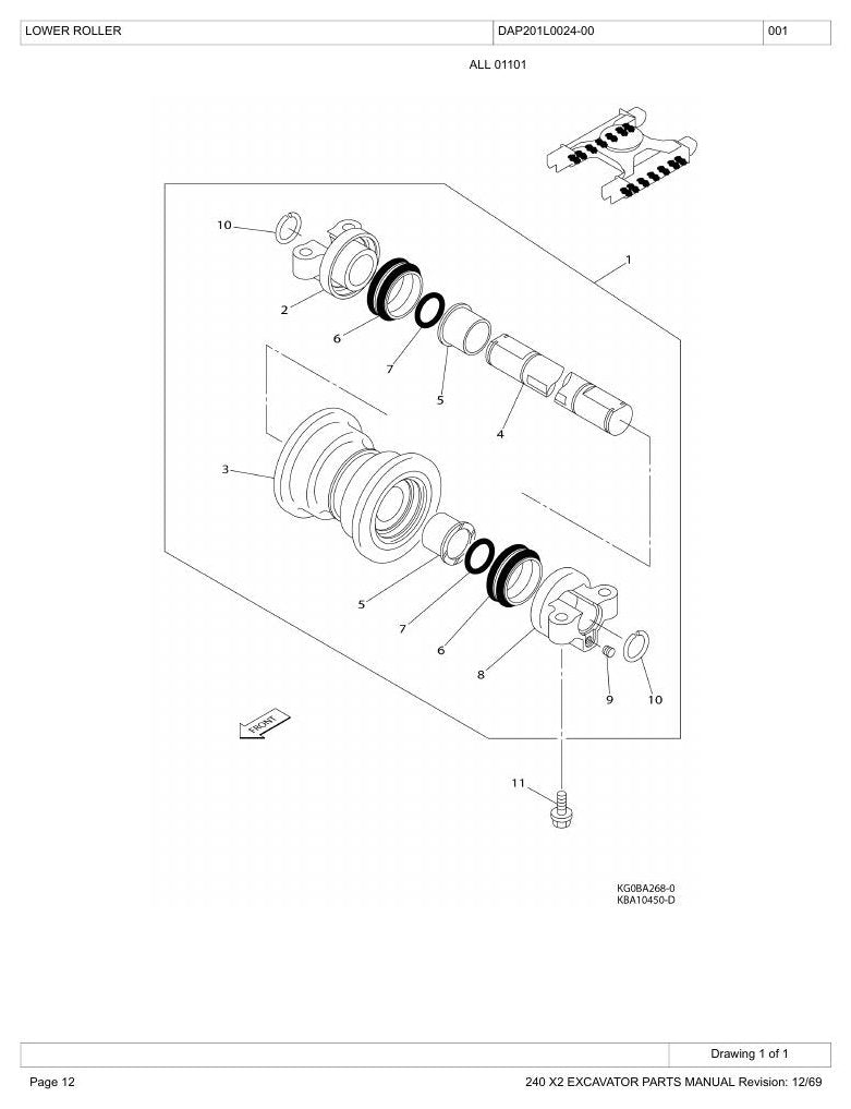 Catálogo de Peças Link-Belt 240X2 Escavadeira Hidráulica — página interna 4