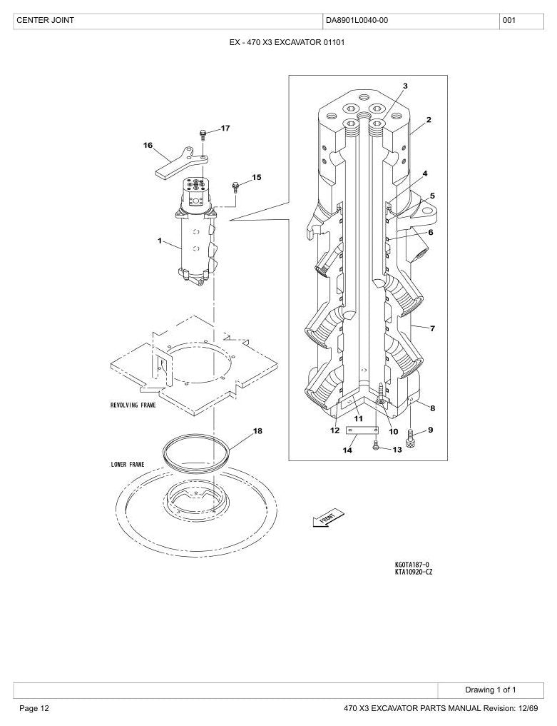 Catálogo de Peças Link-Belt 470X3 Escavadeira Hidráulica — página interna 1
