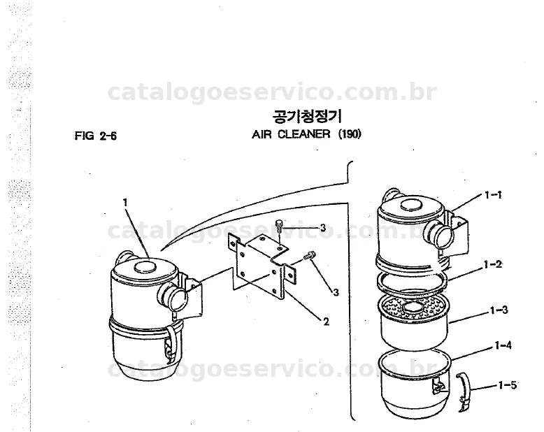 Vista explodida do catálogo de peças GT390D / GT450D / GT510D — exemplo 3