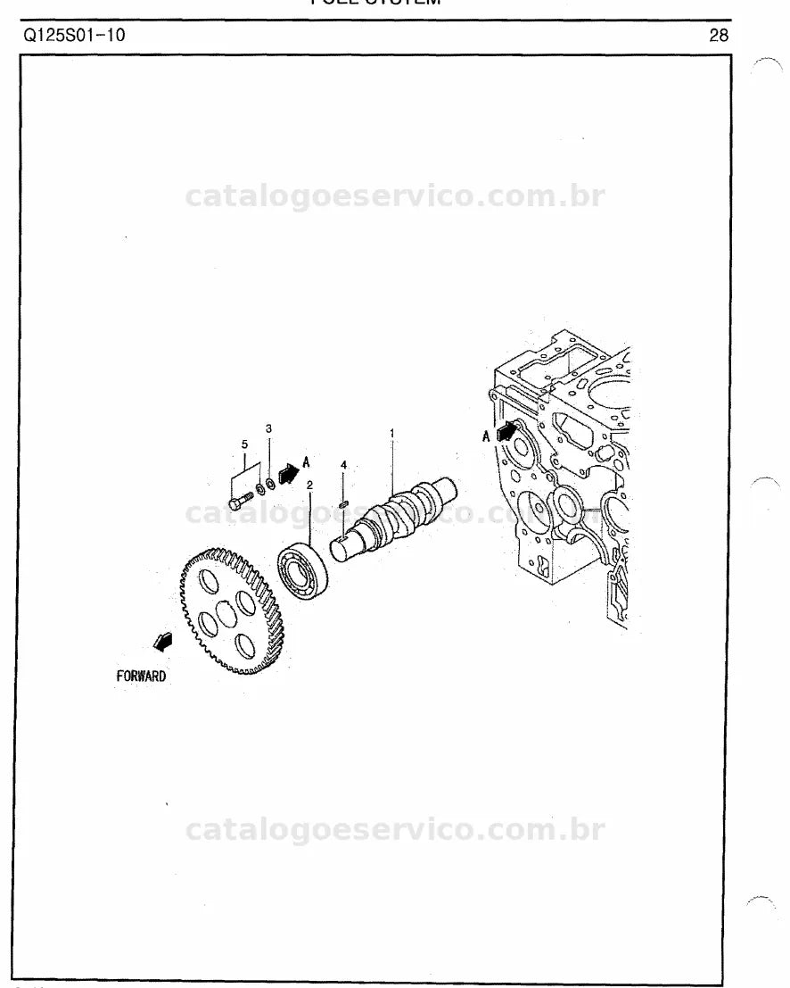 Vista explodida do catálogo de peças S3010 — exemplo 2