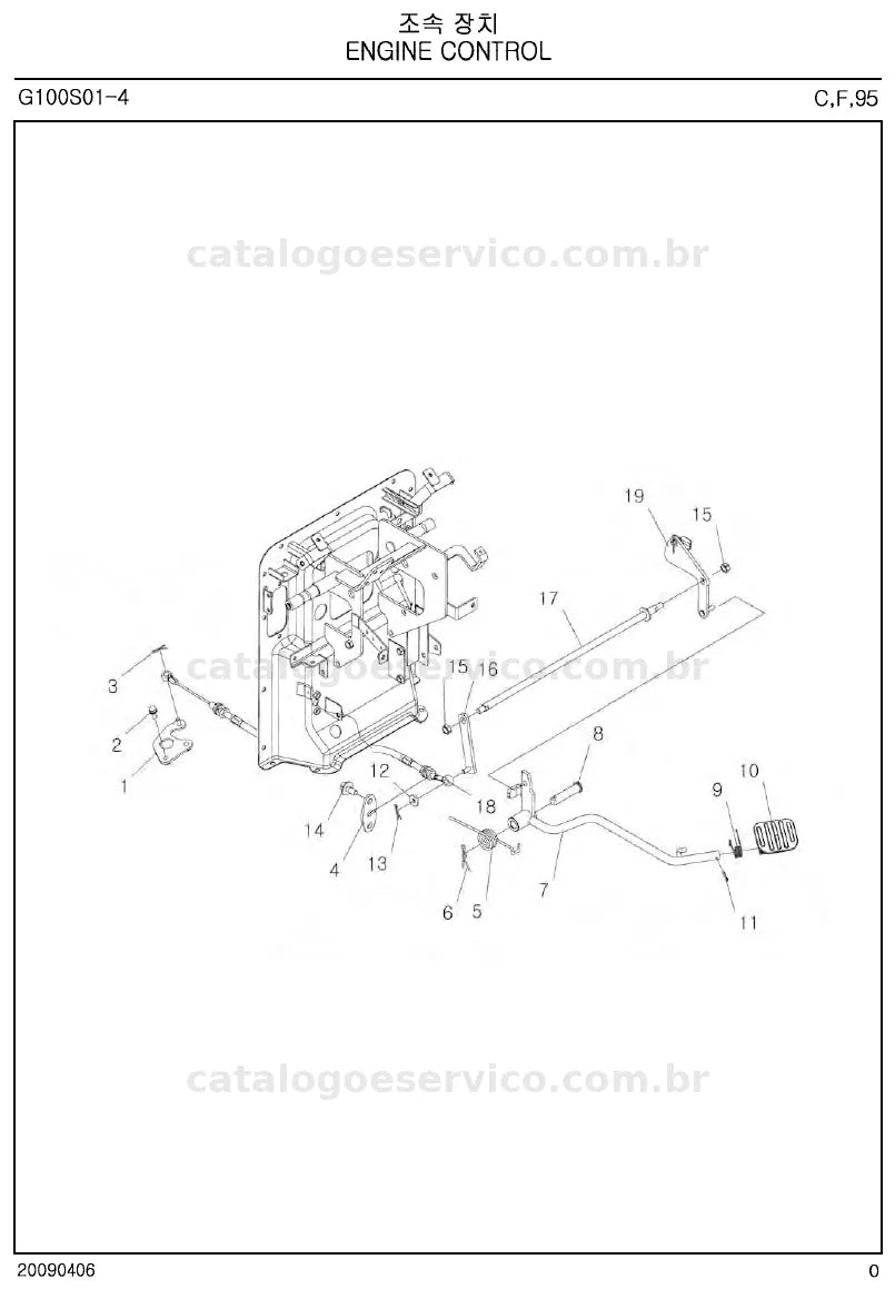 Vista explodida do catálogo de peças Série P7000 (P7010 a P7040) — exemplo 3