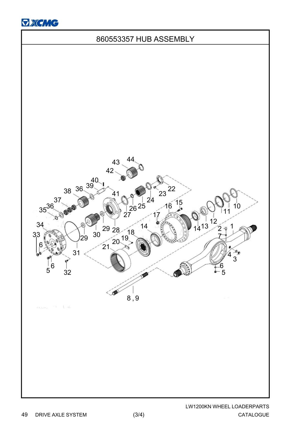 Catálogo de Peças LW1200KN XCMG Pá Carregadeira - página 2