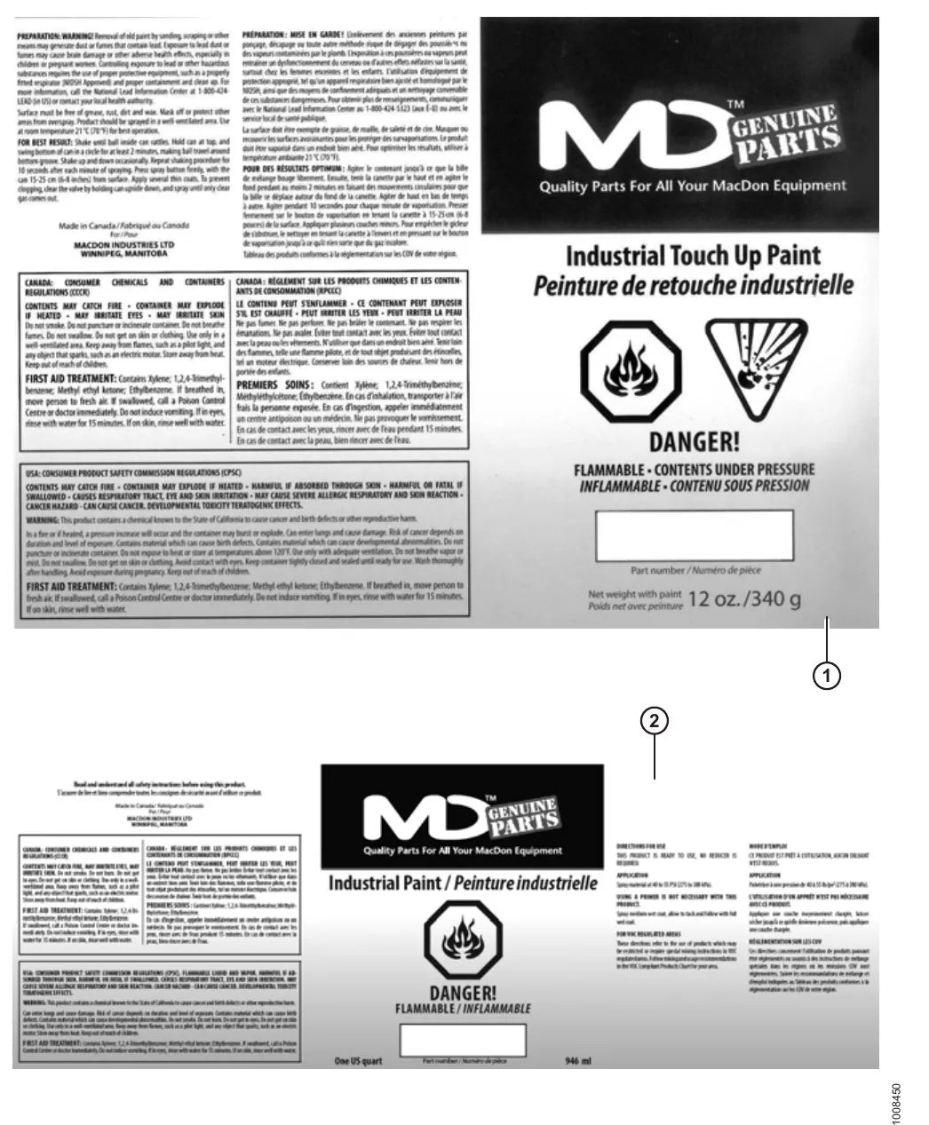 Catálogo de Peças MacDon FD75 FlexDraper — página interna 1