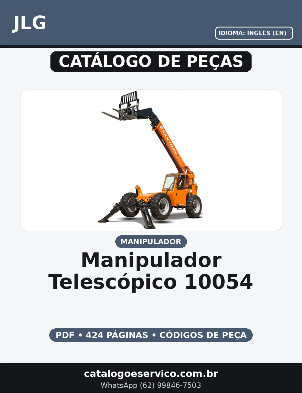 CATALOGO DE PEÇAS MANIPULADOR TELESCÓPICO 10054 JLG — capa do catálogo de peças