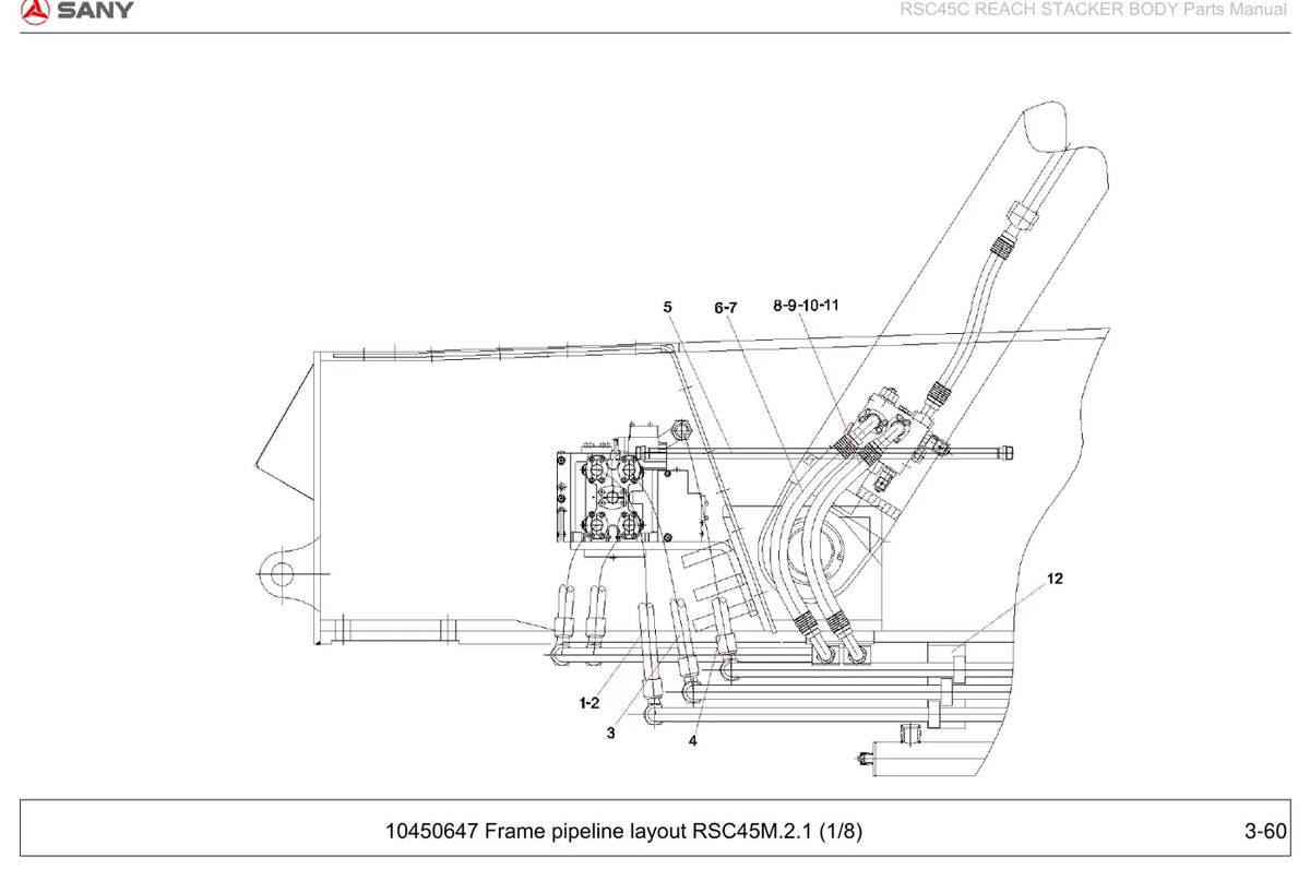 Catálogo de Peças SANY RSC45C — vista interna 1