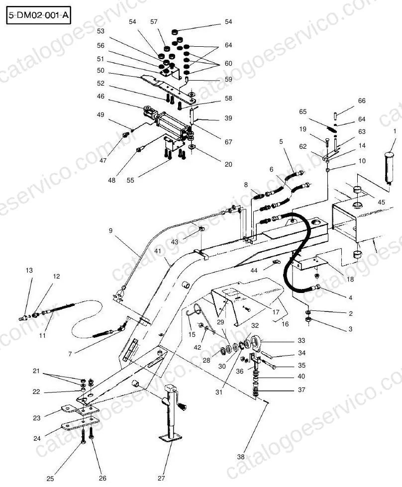 Vista explodida do Catálogo de Peças Massey Ferguson MF 110/112 DMC — exemplo 1