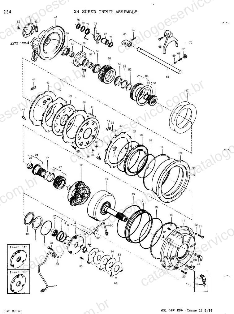 Vista explodida do Catálogo de Peças Massey Ferguson MF 2775/2805 — exemplo 4
