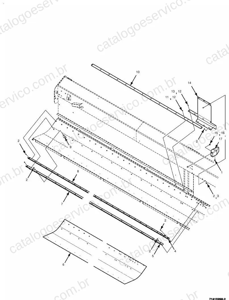 Vista explodida do Catálogo de Peças Massey Ferguson MF 7200/8200 — exemplo 2