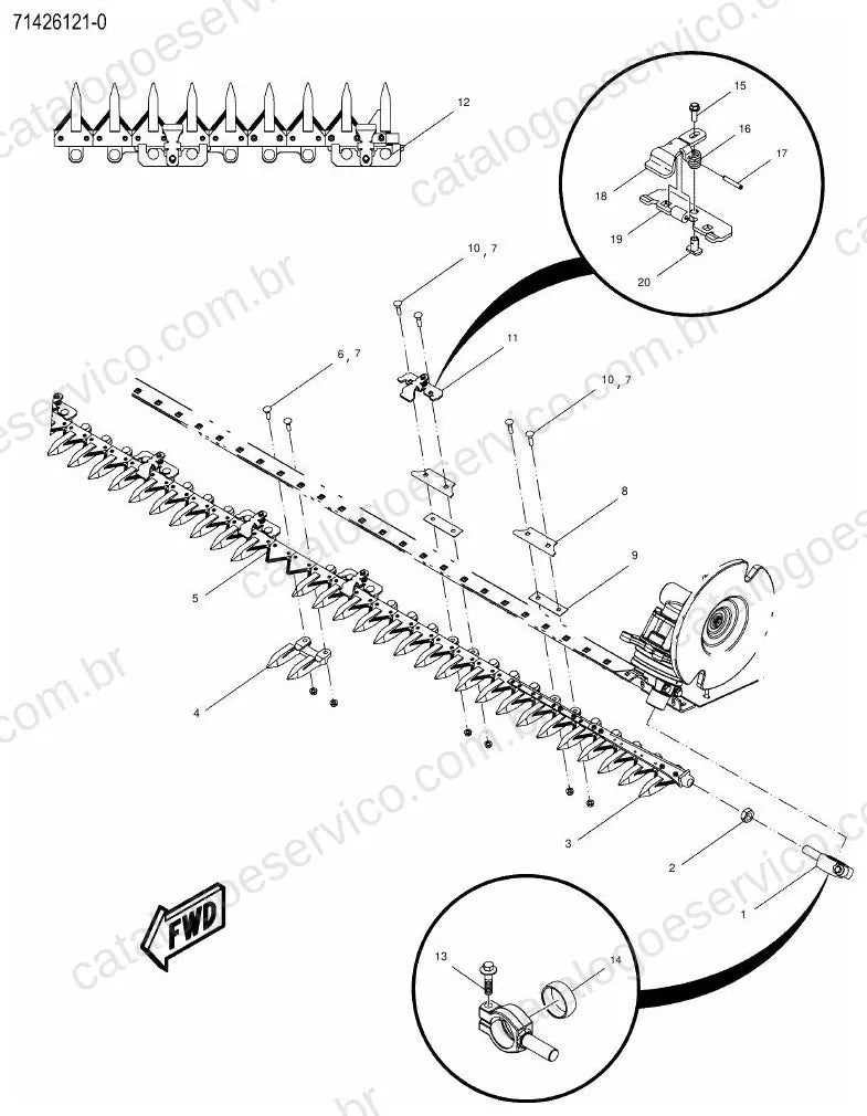 Vista explodida do Catálogo de Peças Massey Ferguson MF 7200/8200 — exemplo 4