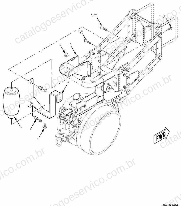 Vista explodida do Catálogo de Peças Massey Ferguson MF 8776/8792 — exemplo 1