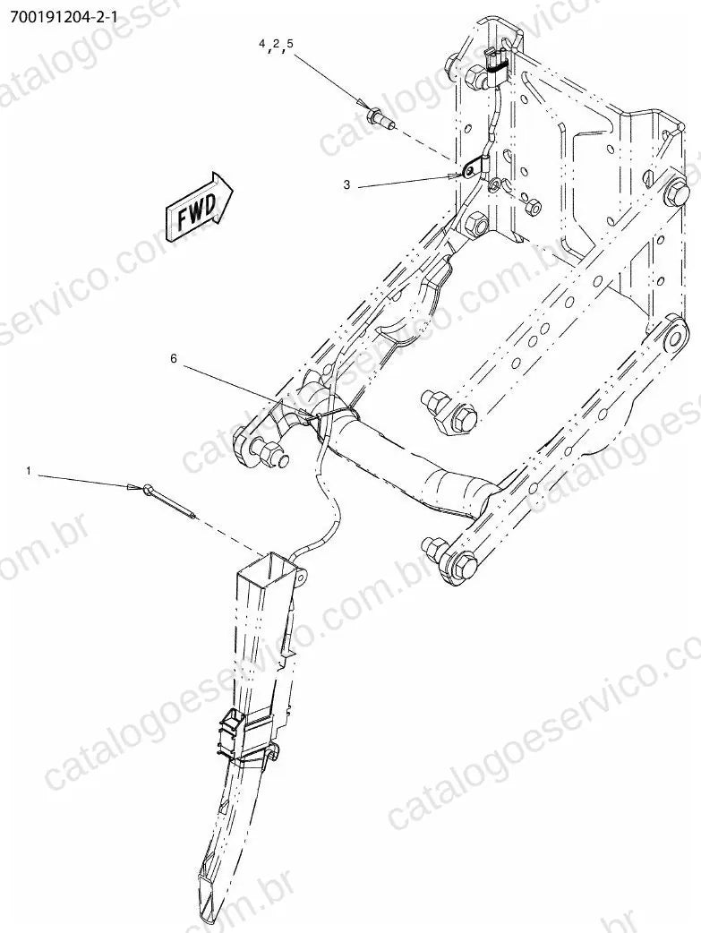 Vista explodida do Catálogo de Peças Massey Ferguson MF 9776/9792 — exemplo 2