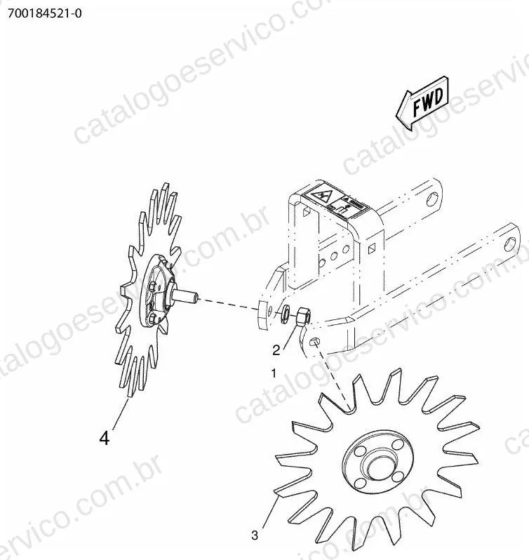 Vista explodida do Catálogo de Peças Massey Ferguson MF 9816/9824 — exemplo 4