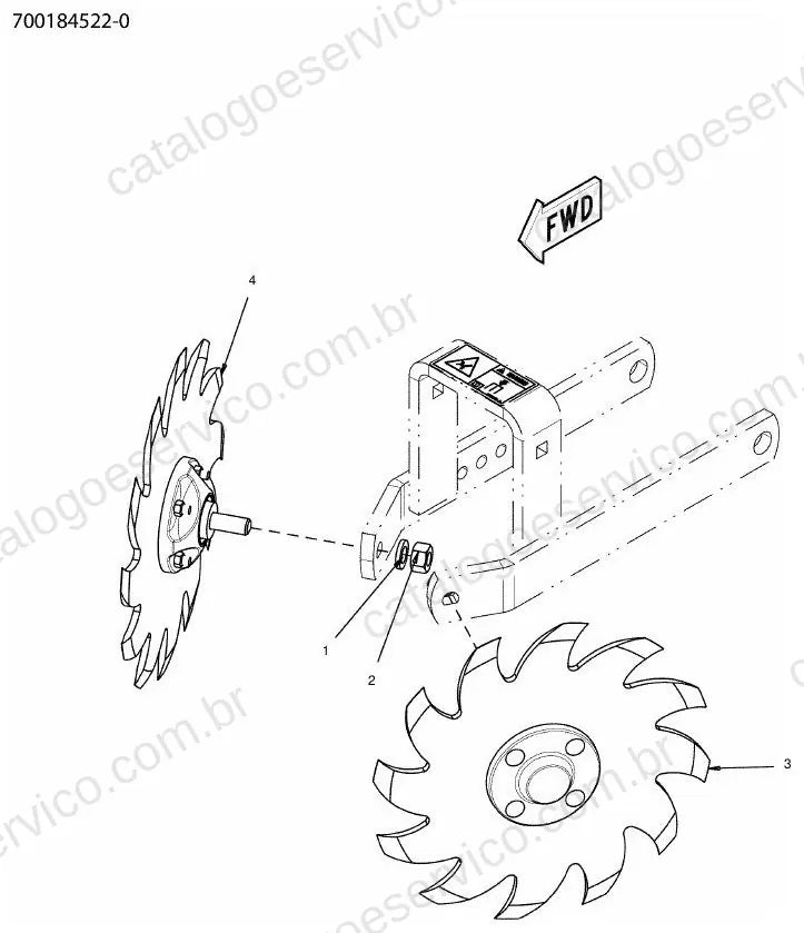 Vista explodida do Catálogo de Peças Massey Ferguson MF 9824-70 VE — exemplo 3