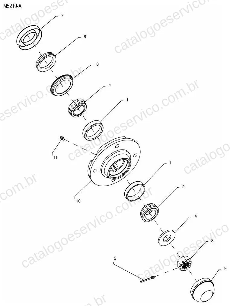 Vista explodida do Catálogo de Peças Massey Ferguson MF 9830/9850 — exemplo 4