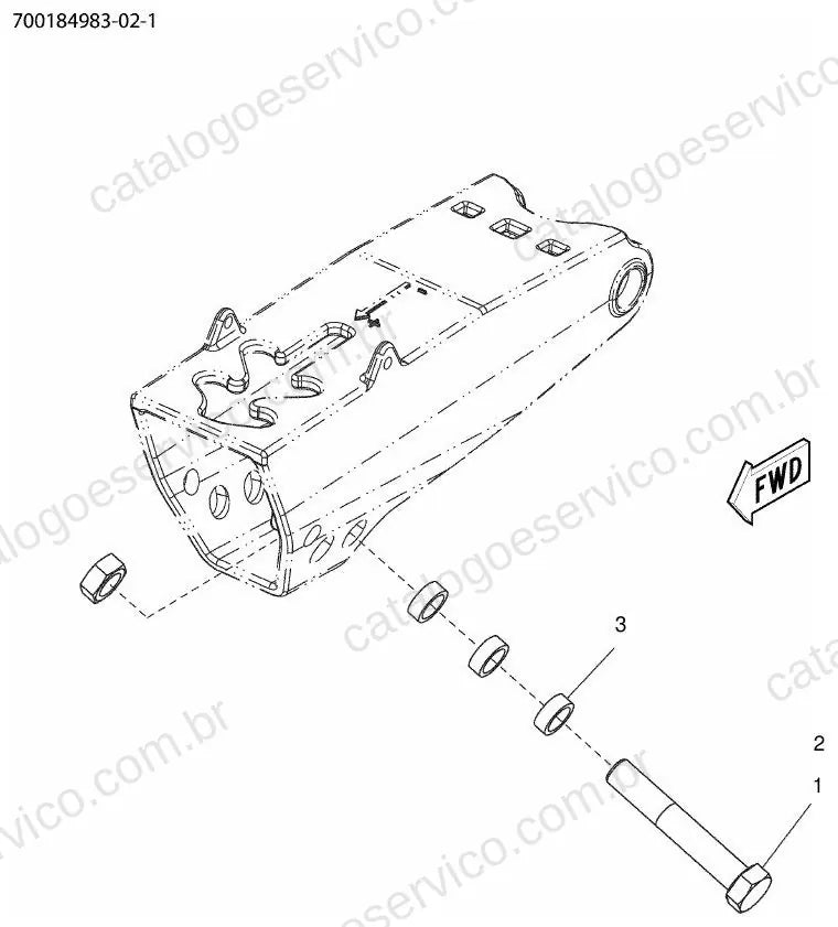 Vista explodida do Catálogo de Peças Massey Ferguson MF 9936 — exemplo 4