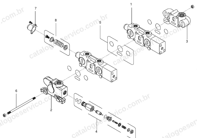 Vista explodida do catálogo de peças Massey Ferguson MF 3012 — figura 4