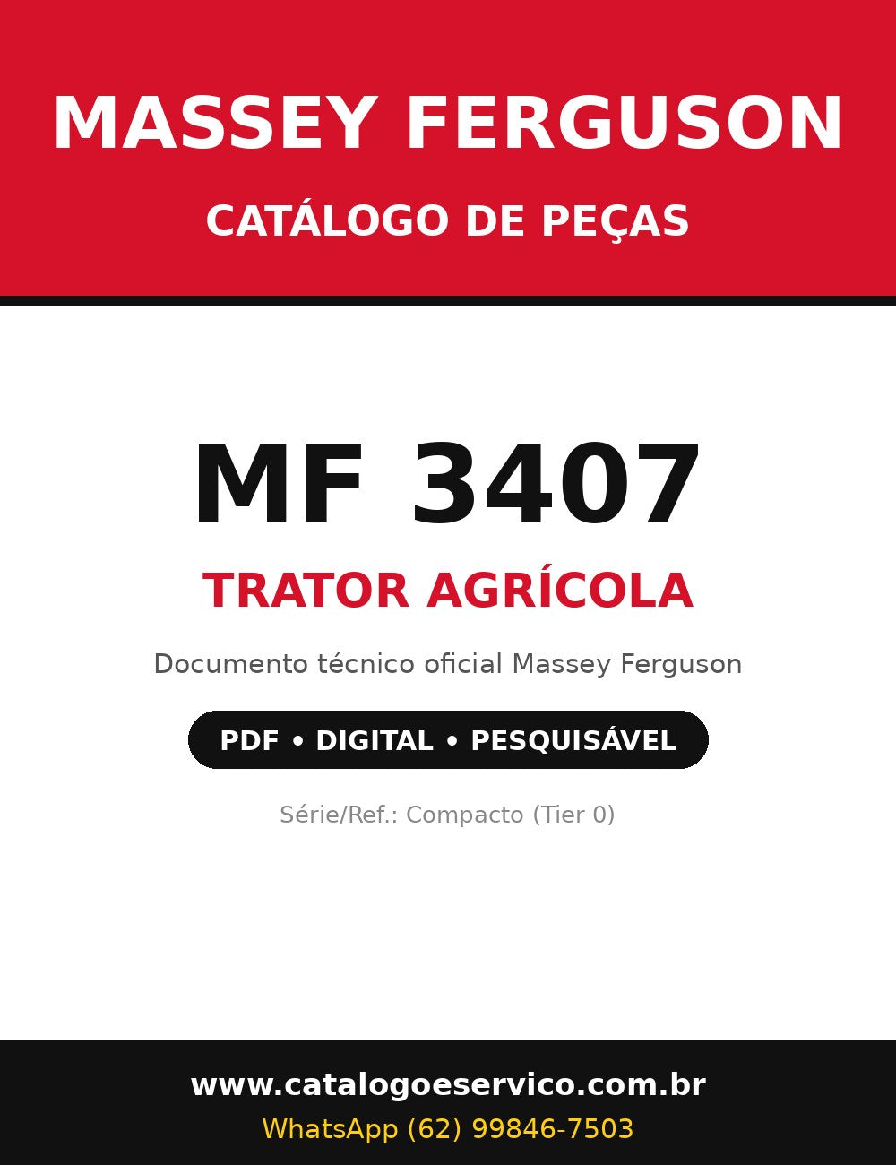 Catálogo de Peças Massey Ferguson - MF 3407 - Trator Agrícola