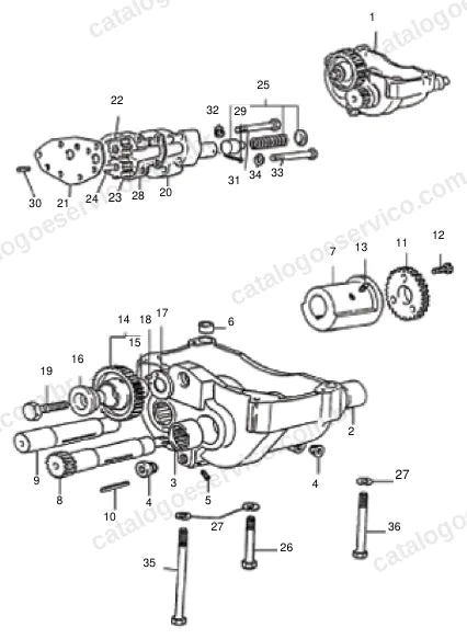 Vista explodida do catálogo de peças Massey Ferguson MF 440X — figura 1