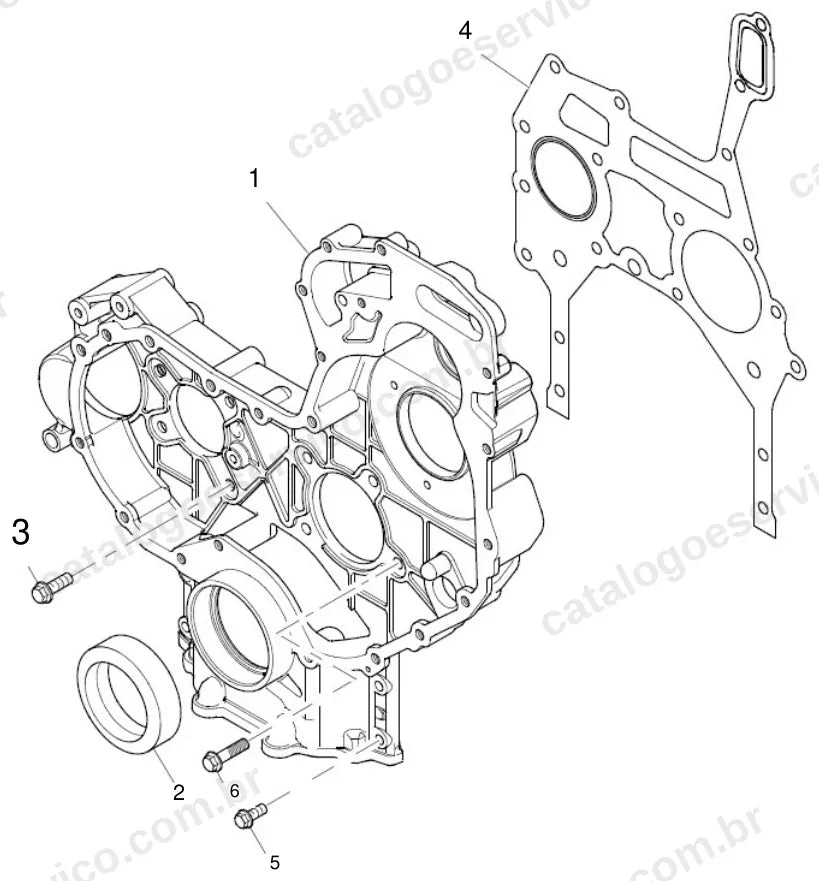 Vista explodida do catálogo de peças Massey Ferguson MF 440X — figura 2