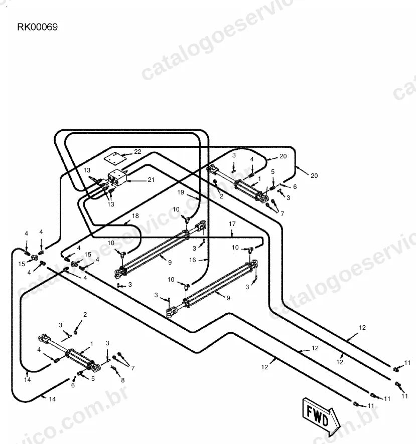Vista explodida do catálogo de peças Massey Ferguson MF 5130 — figura 2